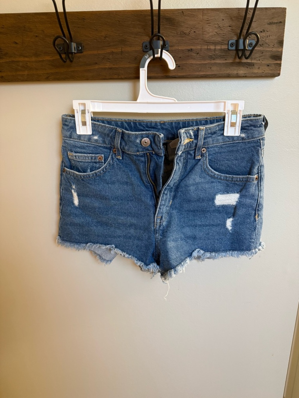 H&M Blue Distressed Denim Jean Shorts